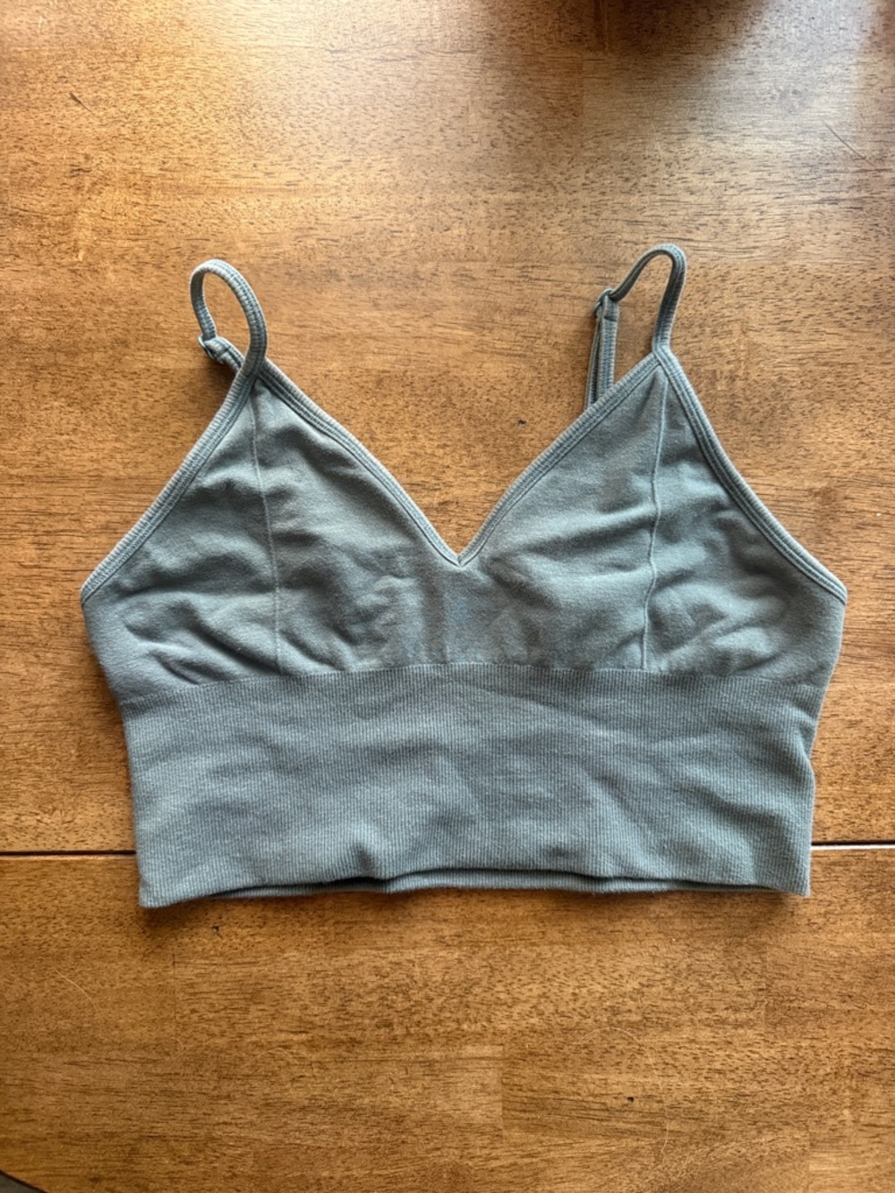 ALO Yoga Seamless V-Neck Bralette in Sage